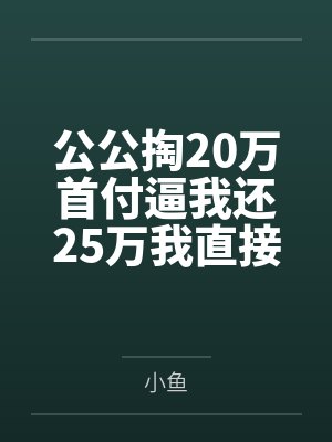 公公掏20万首付逼我还25万我直接断供他慌了
